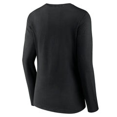 Washington Commanders Women's Primary Team Logo Long Sleeve V-Neck T-Shirt - Black T-shirts