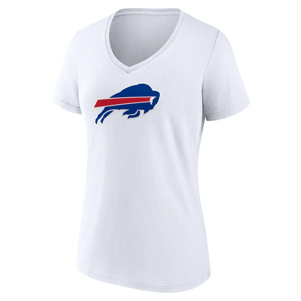 Buffalo Bills Women's Primary Team Logo V-Neck T-Shirt - White T-shirts