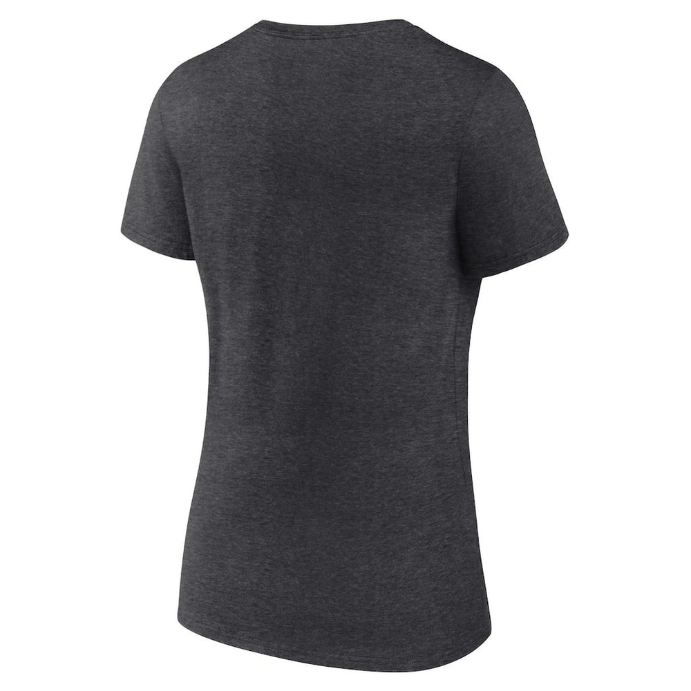 Carolina Panthers Women's Primary Team Logo V-Neck T-Shirt - Charcoal T-shirts