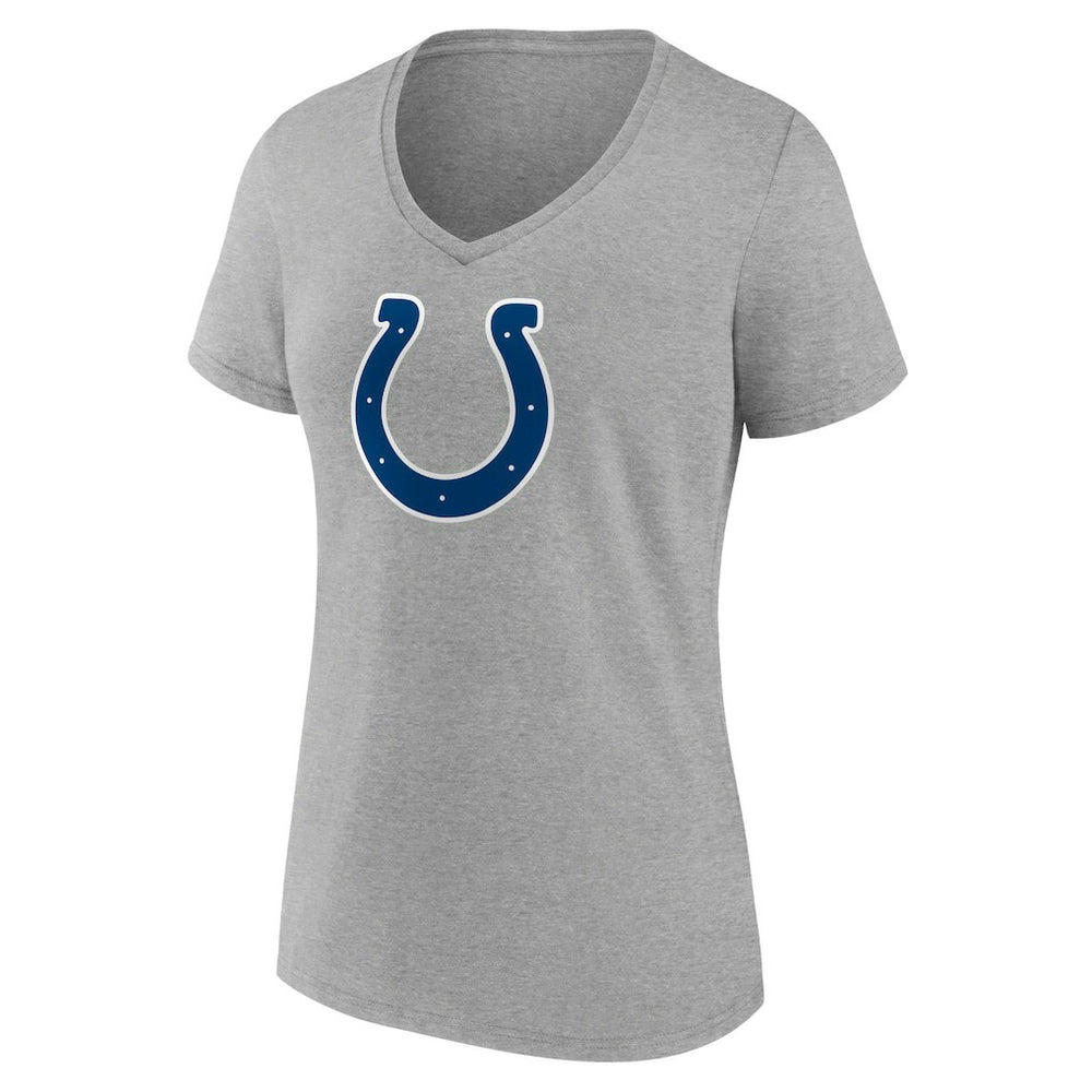 Indianapolis Colts Women's Primary Team Logo V-Neck T-Shirt - Heather Gray T-shirts