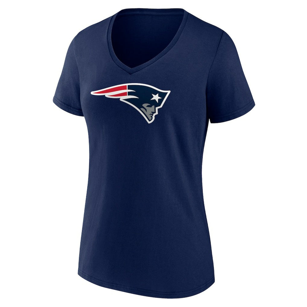 New England Patriots Women's Primary Team Logo V-Neck T-Shirt - Navy T-shirts
