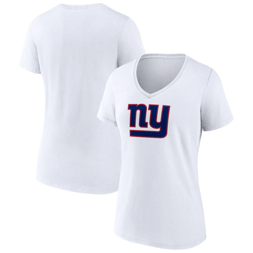 New York Giants Women's Primary Team Logo V-Neck T-Shirt - White T-shirts