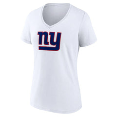 New York Giants Women's Primary Team Logo V-Neck T-Shirt - White T-shirts