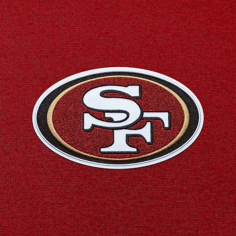San Francisco 49ers Antigua Victory Chenille Pullover Hoodie - Scarlet Hoodies