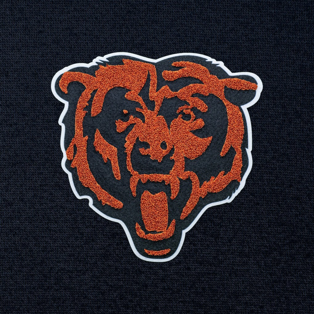 Chicago Bears Antigua Victory Chenille Pullover Hoodie - Navy Hoodies
