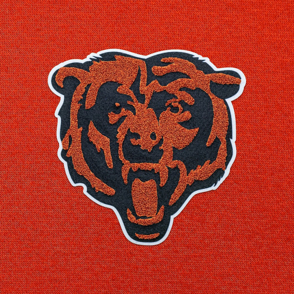 Chicago Bears Antigua Victory Chenille Pullover Hoodie - Orange Hoodies