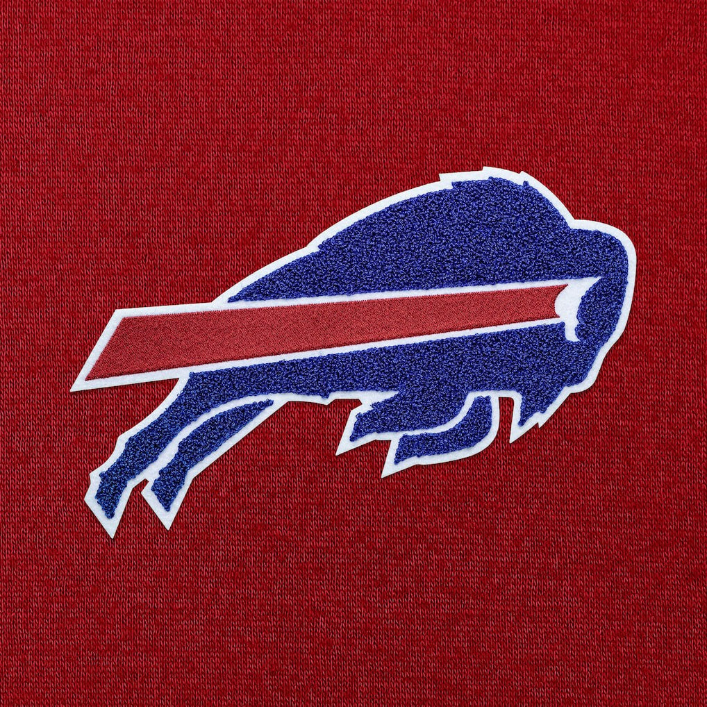 Buffalo Bills Antigua Victory Chenille Pullover Hoodie - Red Hoodies