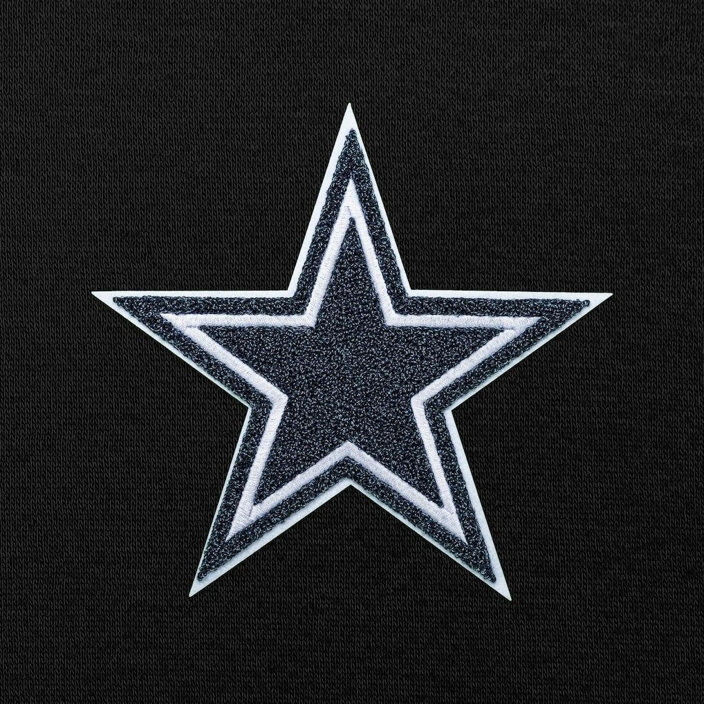 Dallas Cowboys Antigua Victory Chenille Pullover Hoodie - Black Hoodies
