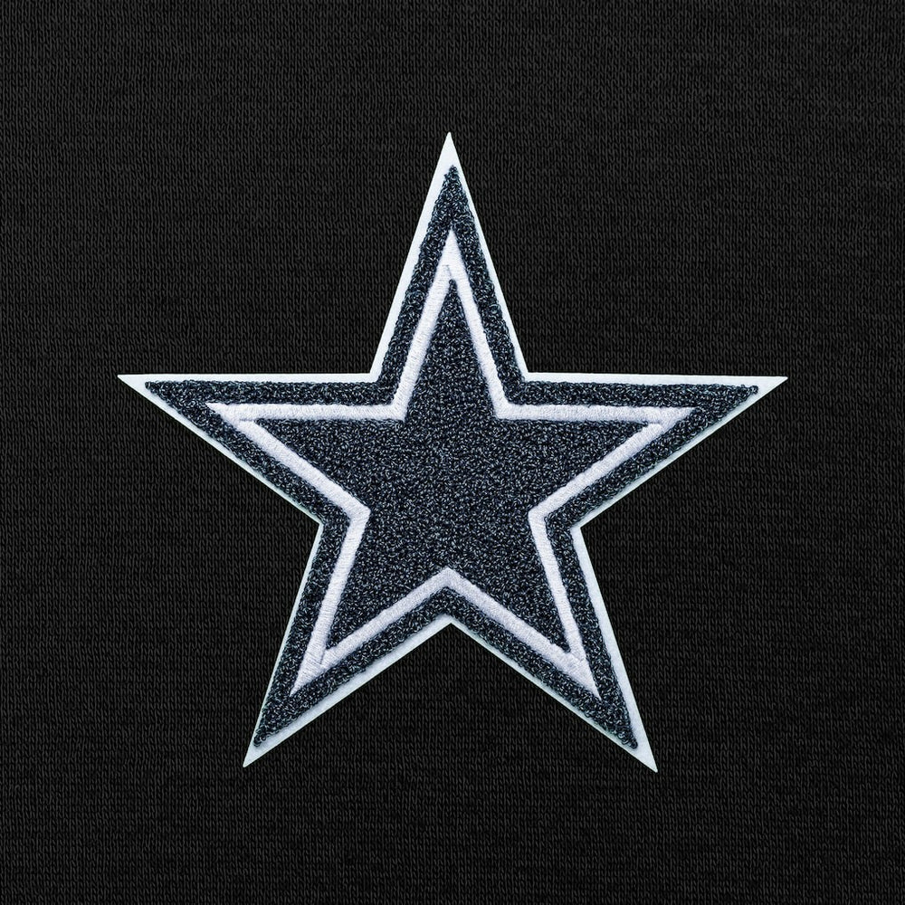 Dallas Cowboys Antigua Victory Chenille Pullover Hoodie - Black Hoodies