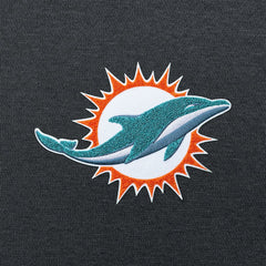 Miami Dolphins Antigua Victory Chenille Pullover Hoodie - Charcoal Hoodies