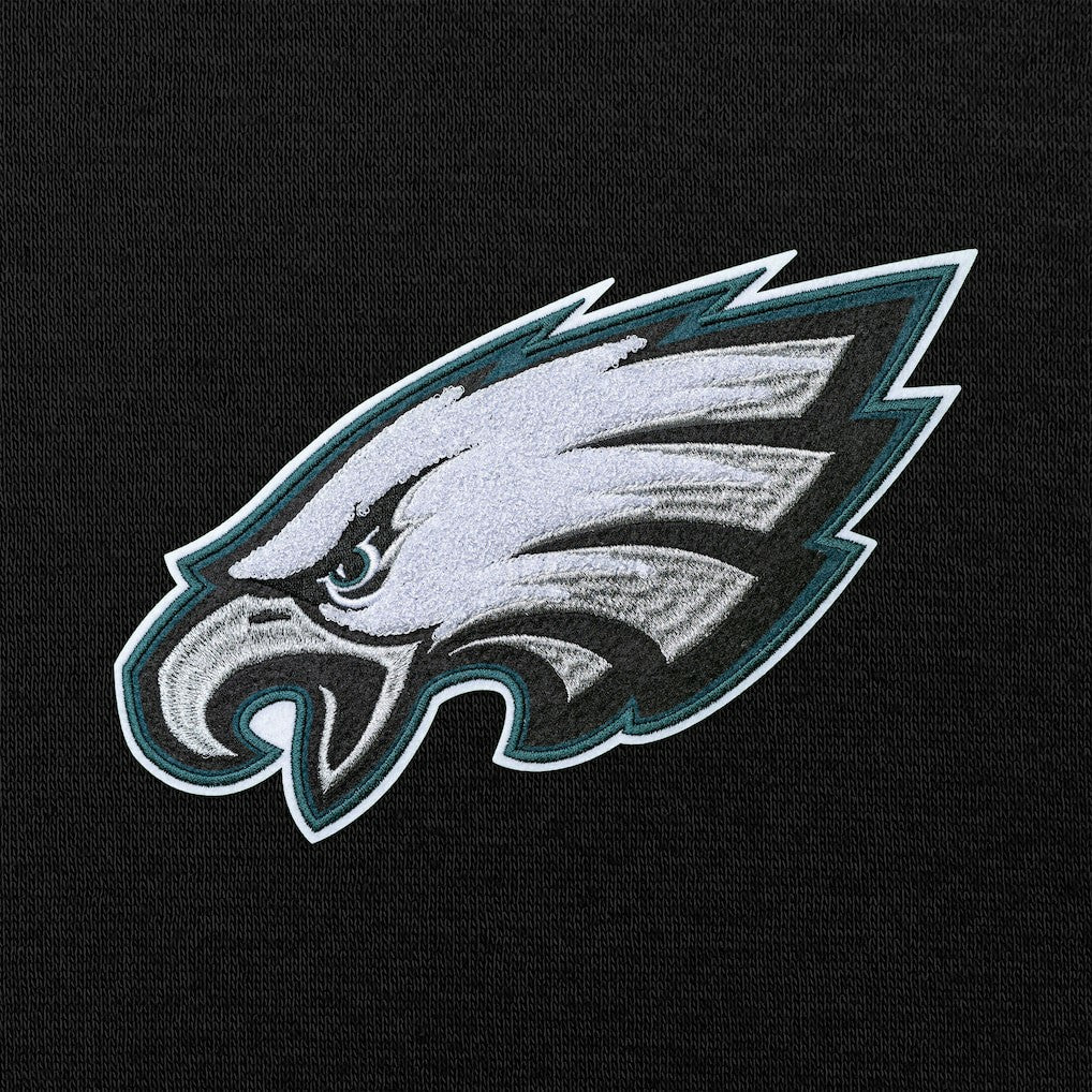Philadelphia Eagles Antigua Victory Chenille Pullover Hoodie - Black Hoodies