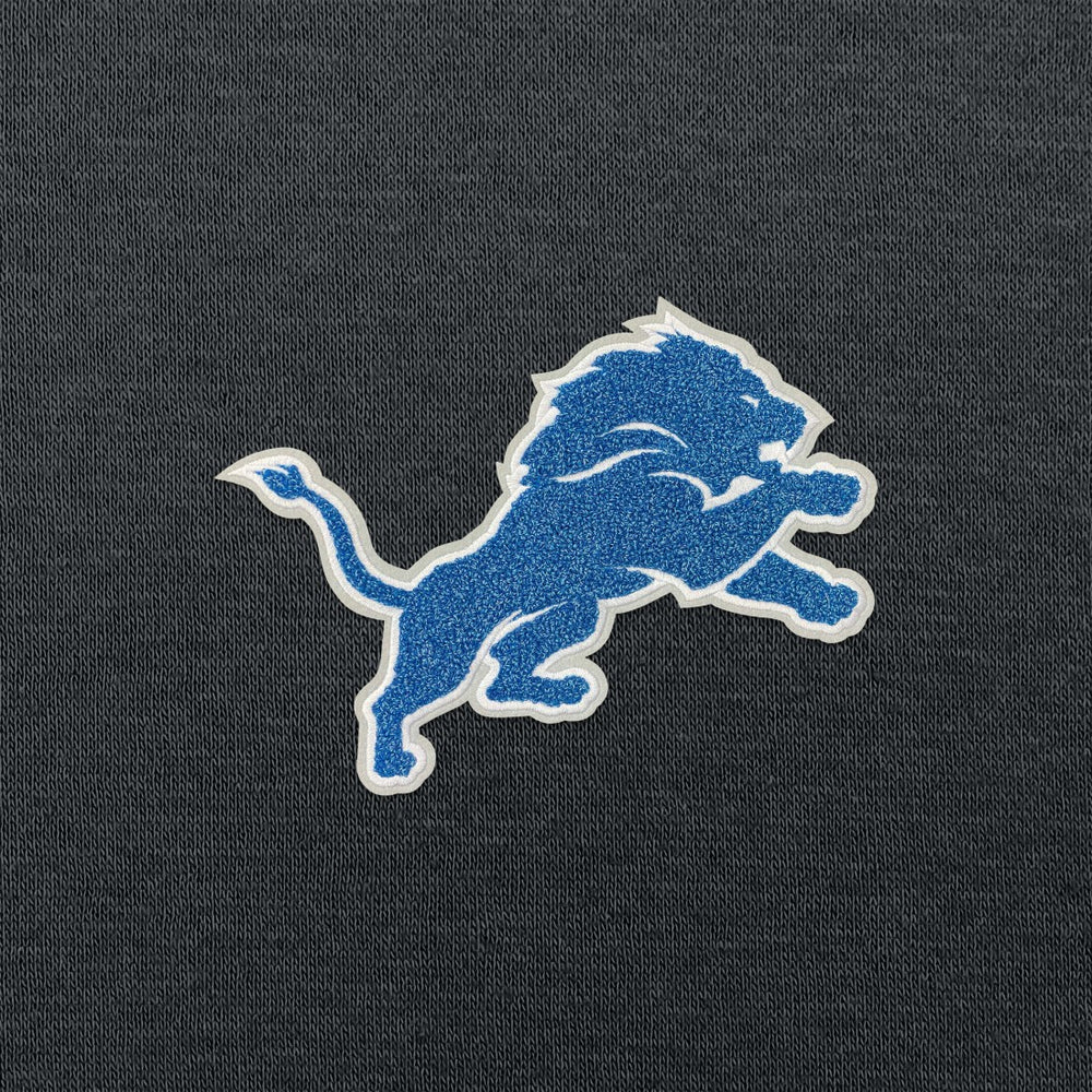 Detroit Lions Antigua Victory Chenille Pullover Hoodie - Charcoal Hoodies