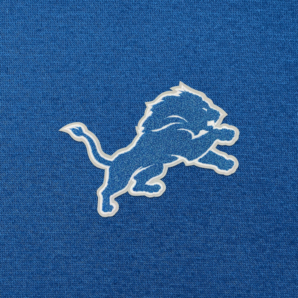 Detroit Lions Antigua Victory Chenille Pullover Hoodie - Blue Hoodies