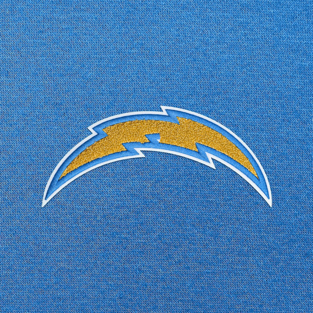 Los Angeles Chargers Antigua Victory Chenille Pullover Hoodie - Powder Blue Hoodies