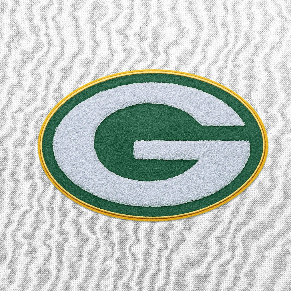Green Bay Packers Antigua Victory Chenille Pullover Hoodie - White Hoodies