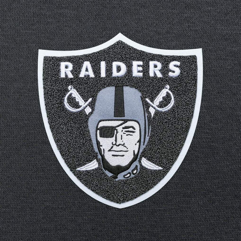 Las Vegas Raiders Antigua Victory Chenille Pullover Hoodie - Charcoal Hoodies