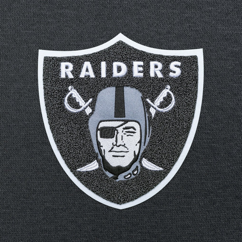 Las Vegas Raiders Antigua Victory Chenille Pullover Hoodie - Charcoal Hoodies