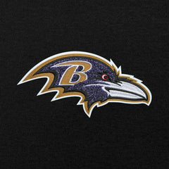 Baltimore Ravens Antigua Victory Chenille Pullover Hoodie - Black Hoodies