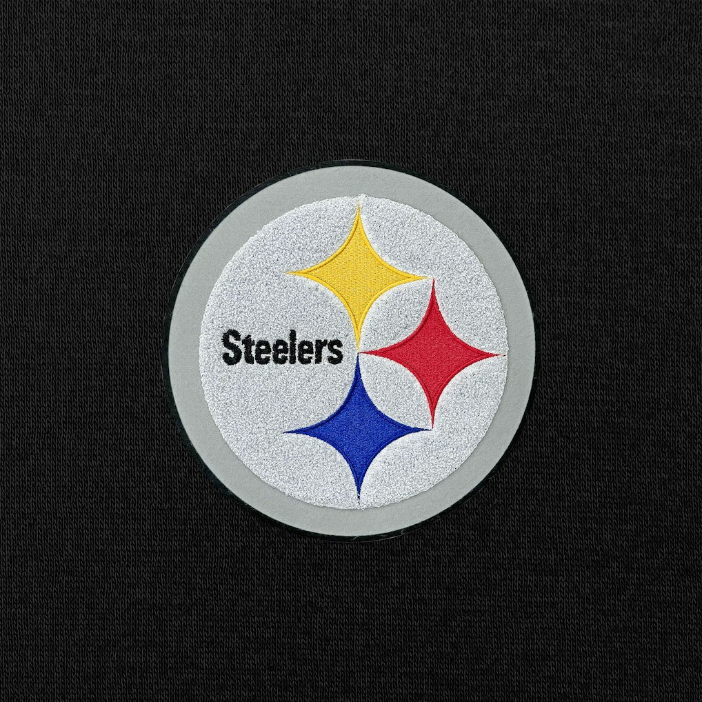 Pittsburgh Steelers Antigua Victory Chenille Pullover Hoodie - Black Hoodies