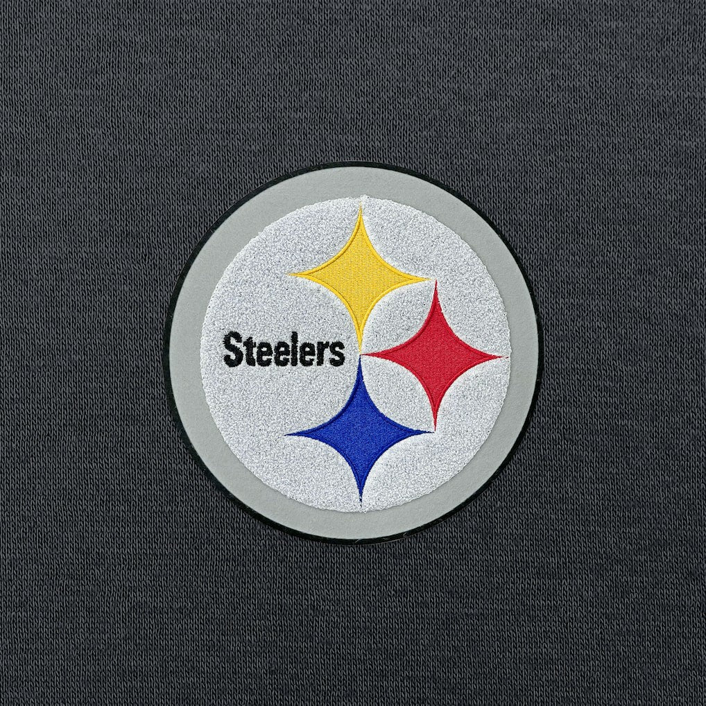 Pittsburgh Steelers Antigua Victory Chenille Pullover Hoodie - Charcoal Hoodies
