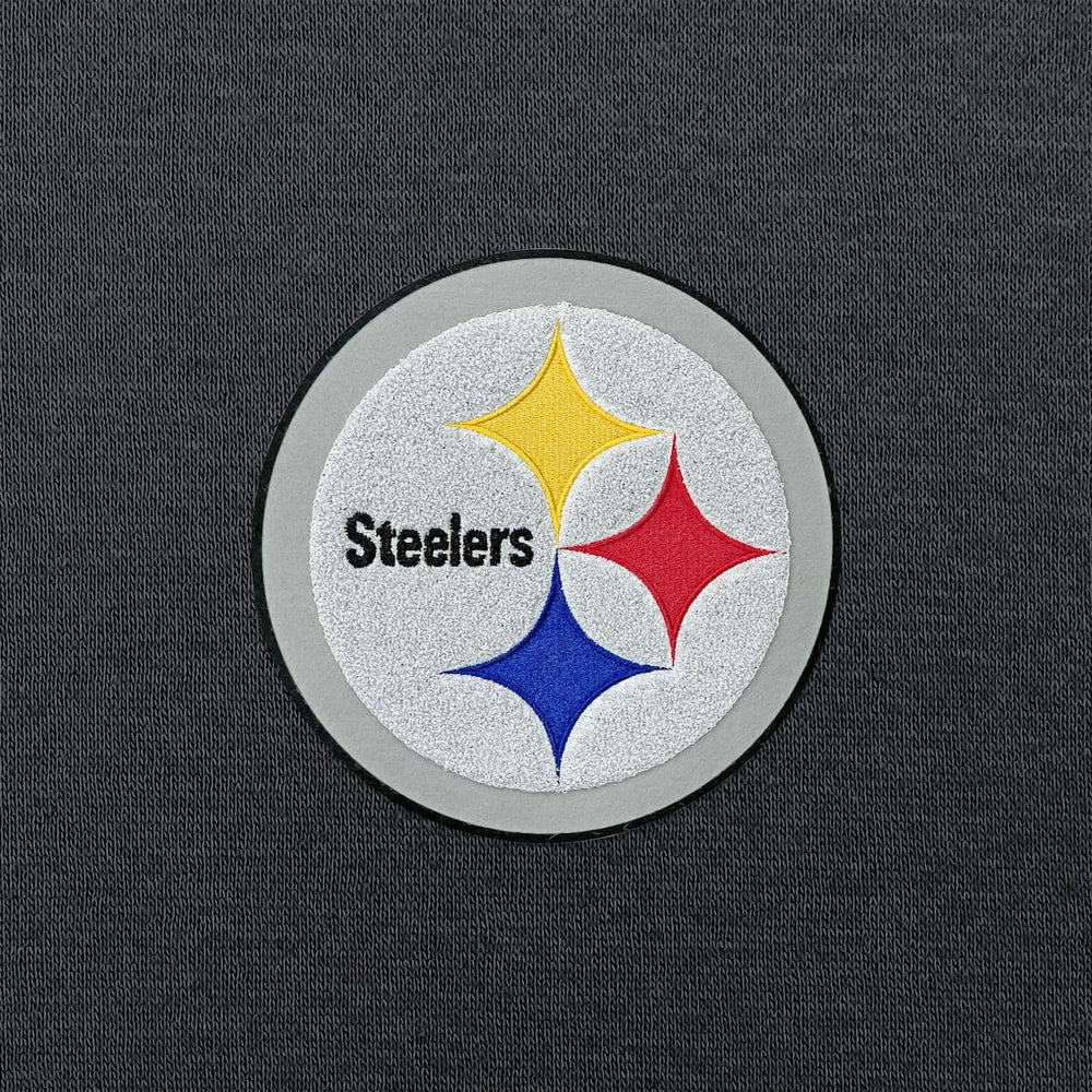 Pittsburgh Steelers Antigua Victory Chenille Pullover Hoodie - Charcoal Hoodies