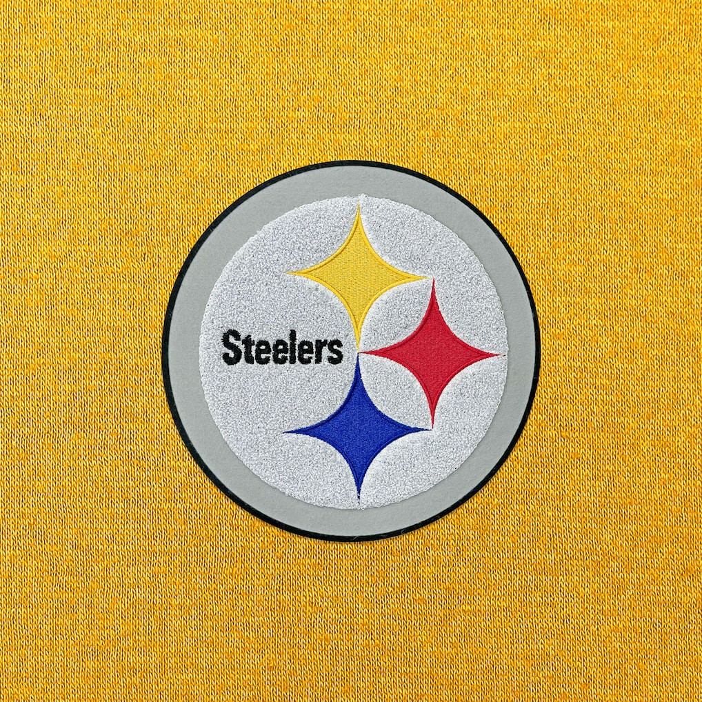 Pittsburgh Steelers Antigua Victory Chenille Pullover Hoodie - Gold Hoodies