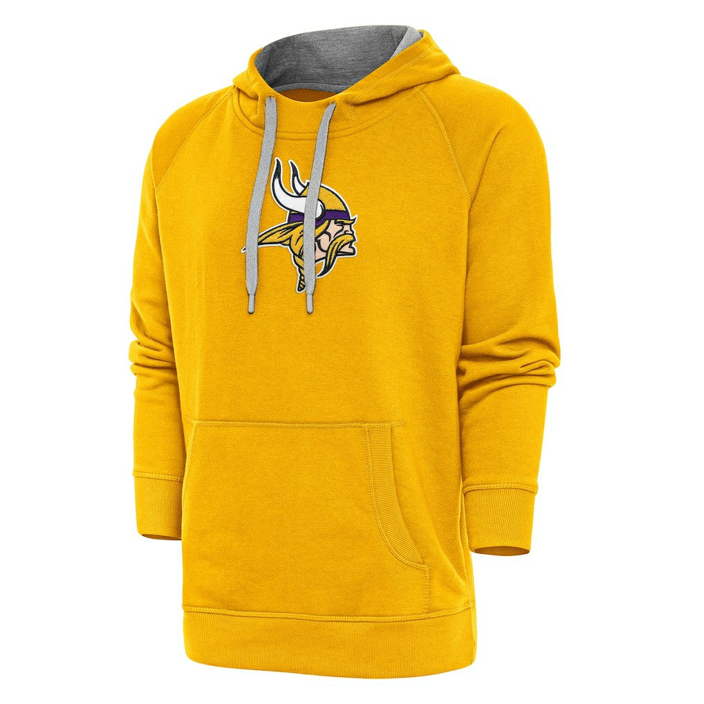Minnesota Vikings Antigua Victory Chenille Pullover Hoodie - Gold Hoodies