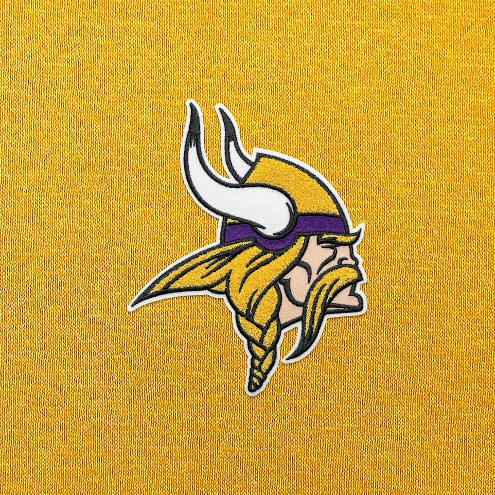 Minnesota Vikings Antigua Victory Chenille Pullover Hoodie - Gold Hoodies