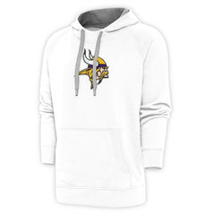 Minnesota Vikings Antigua Victory Chenille Pullover Hoodie - White Hoodies