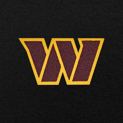 Washington Commanders Antigua Victory Chenille Pullover Hoodie - Black Hoodies