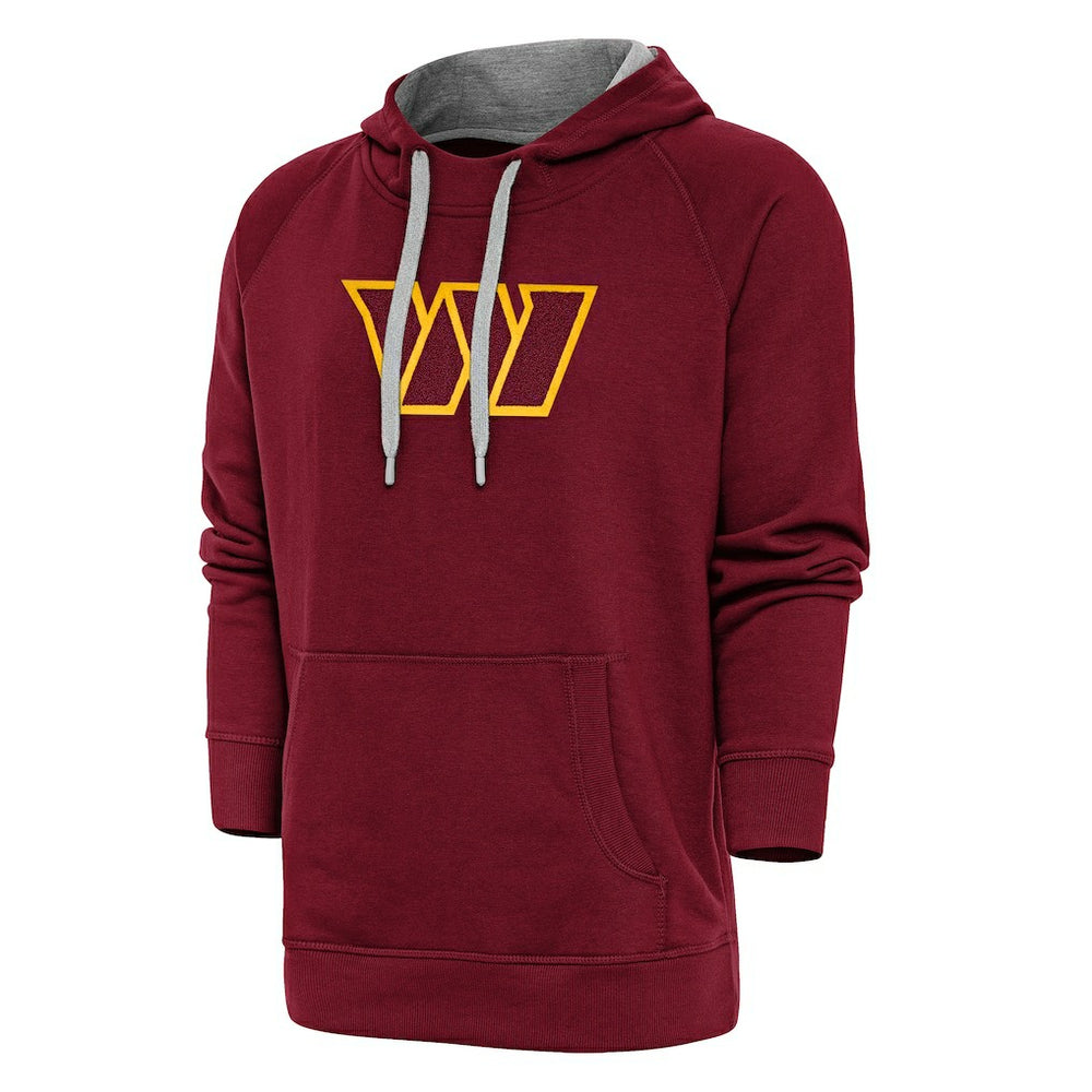 Washington Commanders Antigua Victory Chenille Pullover Hoodie - Burgundy Hoodies