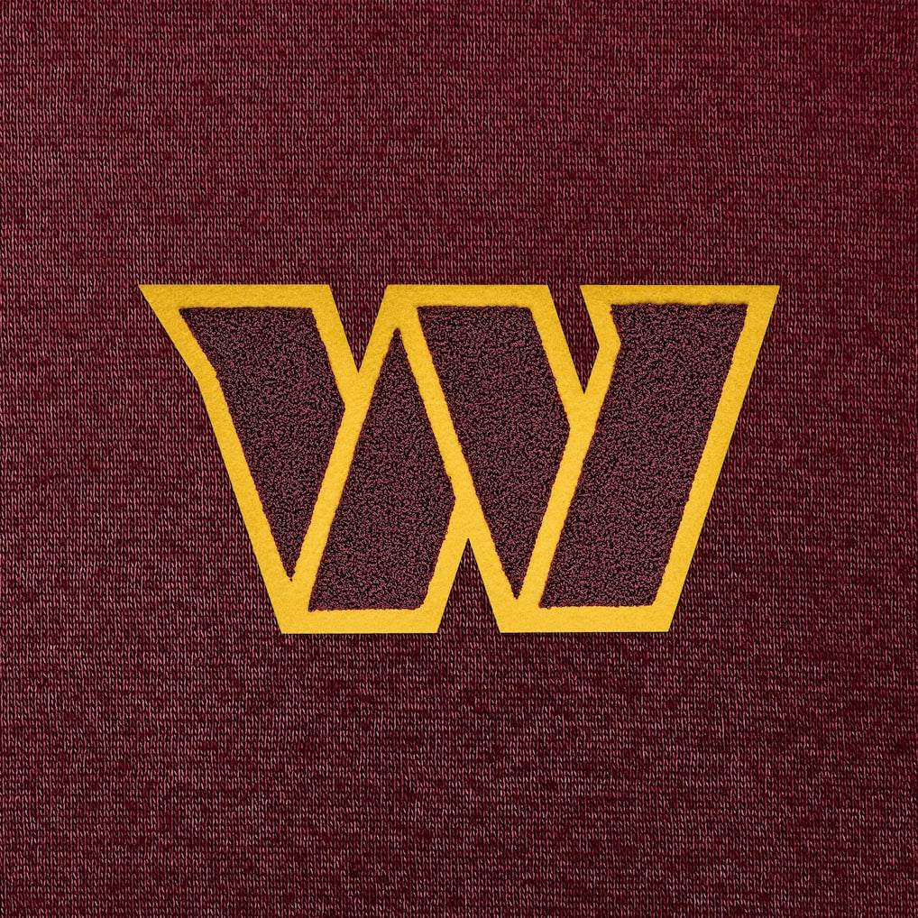 Washington Commanders Antigua Victory Chenille Pullover Hoodie - Burgundy Hoodies