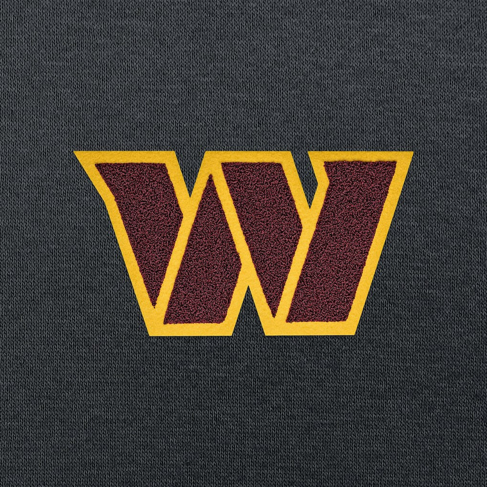 Washington Commanders Antigua Victory Chenille Pullover Hoodie - Charcoal Hoodies