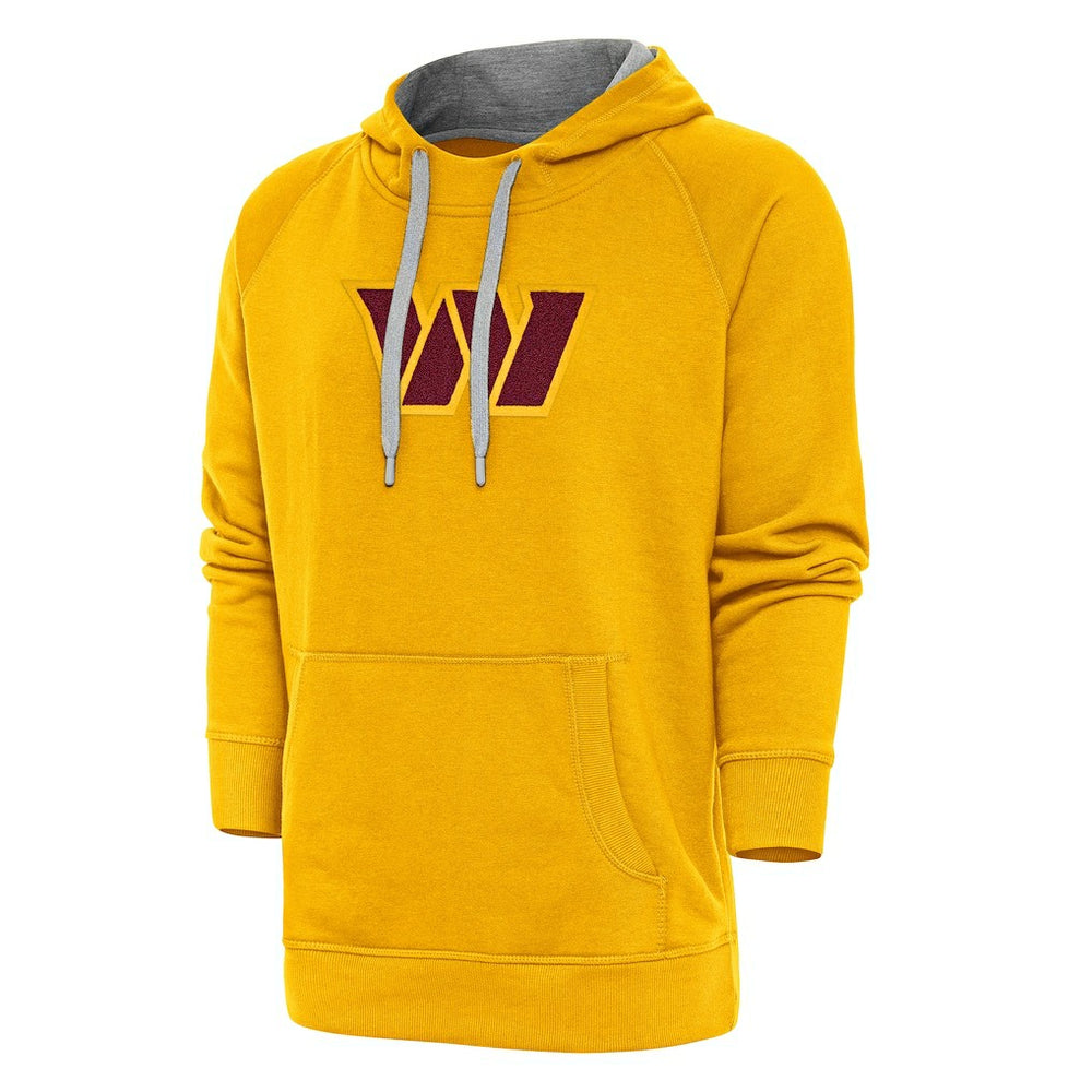 Washington Commanders Antigua Victory Chenille Pullover Hoodie - Gold Hoodies