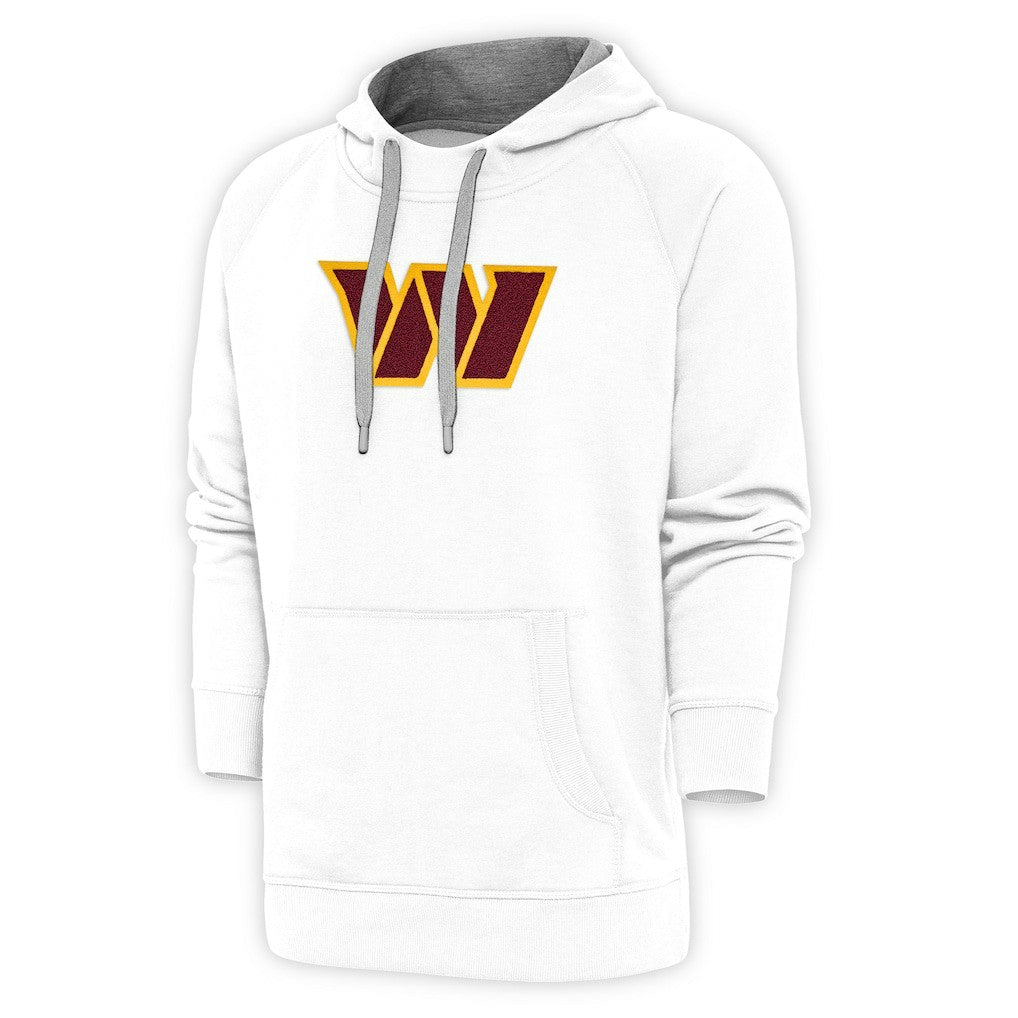 Washington Commanders Antigua Victory Chenille Pullover Hoodie - White Hoodies
