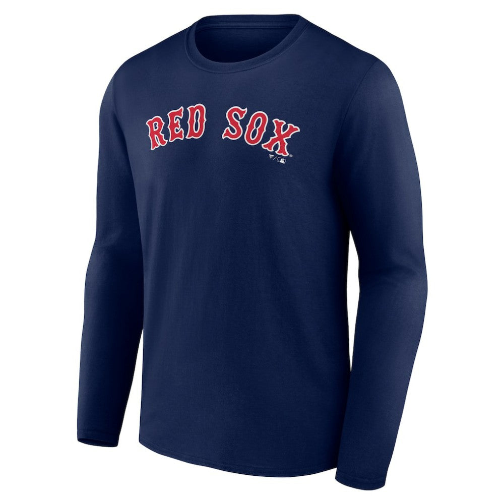 Boston Red Sox Wordmark Long Sleeve T-Shirt - Navy T-shirts