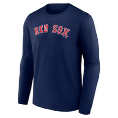 Boston Red Sox Wordmark Long Sleeve T-Shirt - Navy T-shirts