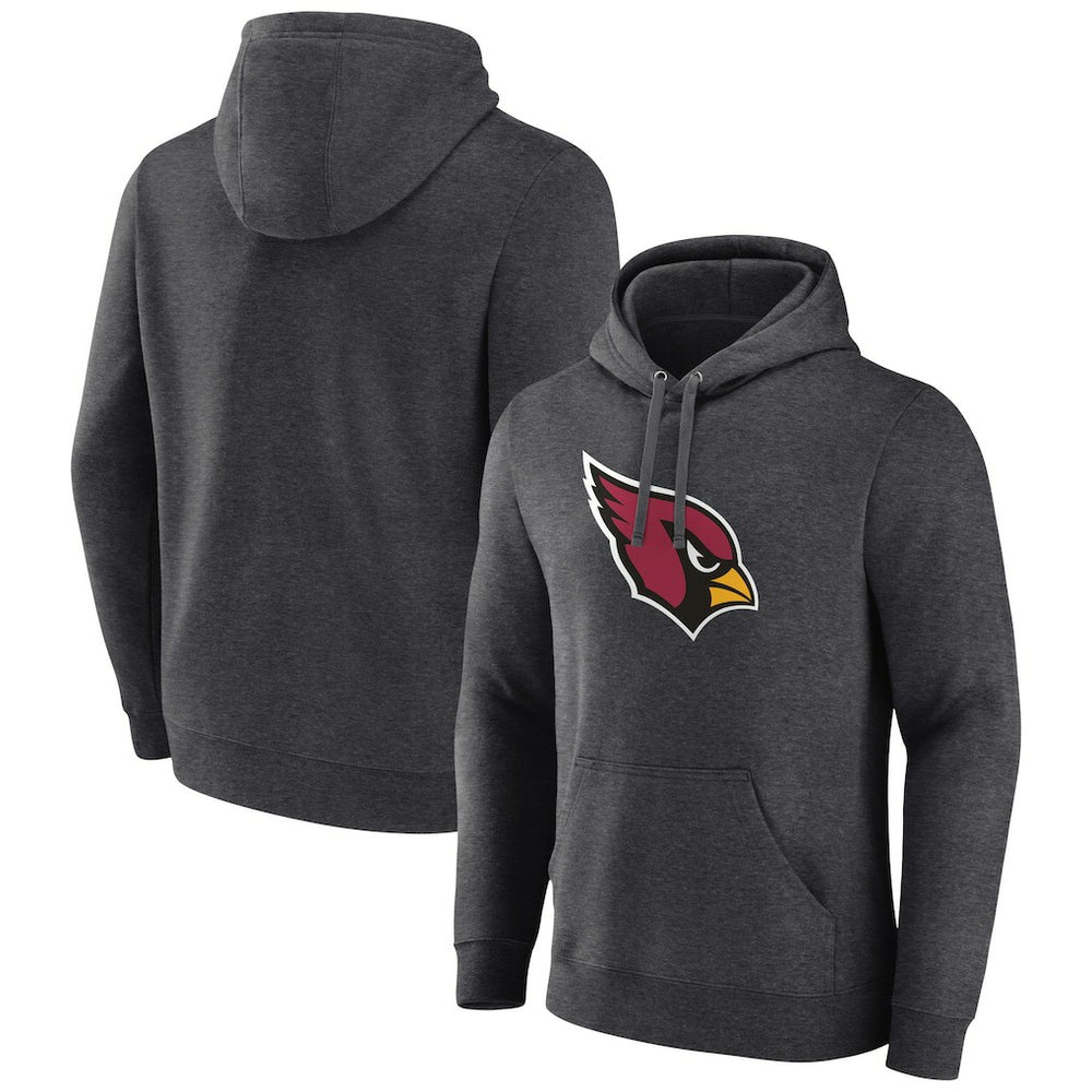 Arizona Cardinals Primary Team Logo Fitted Pullover Hoodie - Charcoal Hoodies