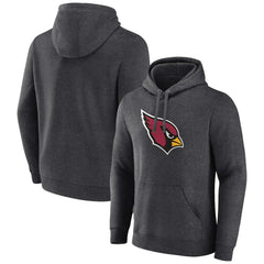 Arizona Cardinals Primary Team Logo Fitted Pullover Hoodie - Charcoal Hoodies