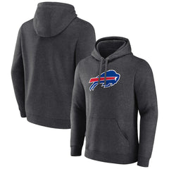Buffalo Bills Primary Team Logo Fitted Pullover Hoodie - Charcoal Hoodies