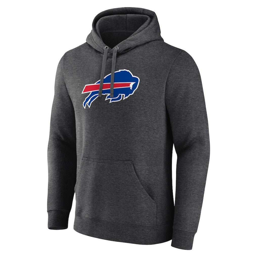 Buffalo Bills Primary Team Logo Fitted Pullover Hoodie - Charcoal Hoodies