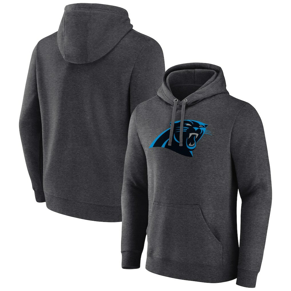 Carolina Panthers Primary Team Logo Fitted Pullover Hoodie - Charcoal Hoodies