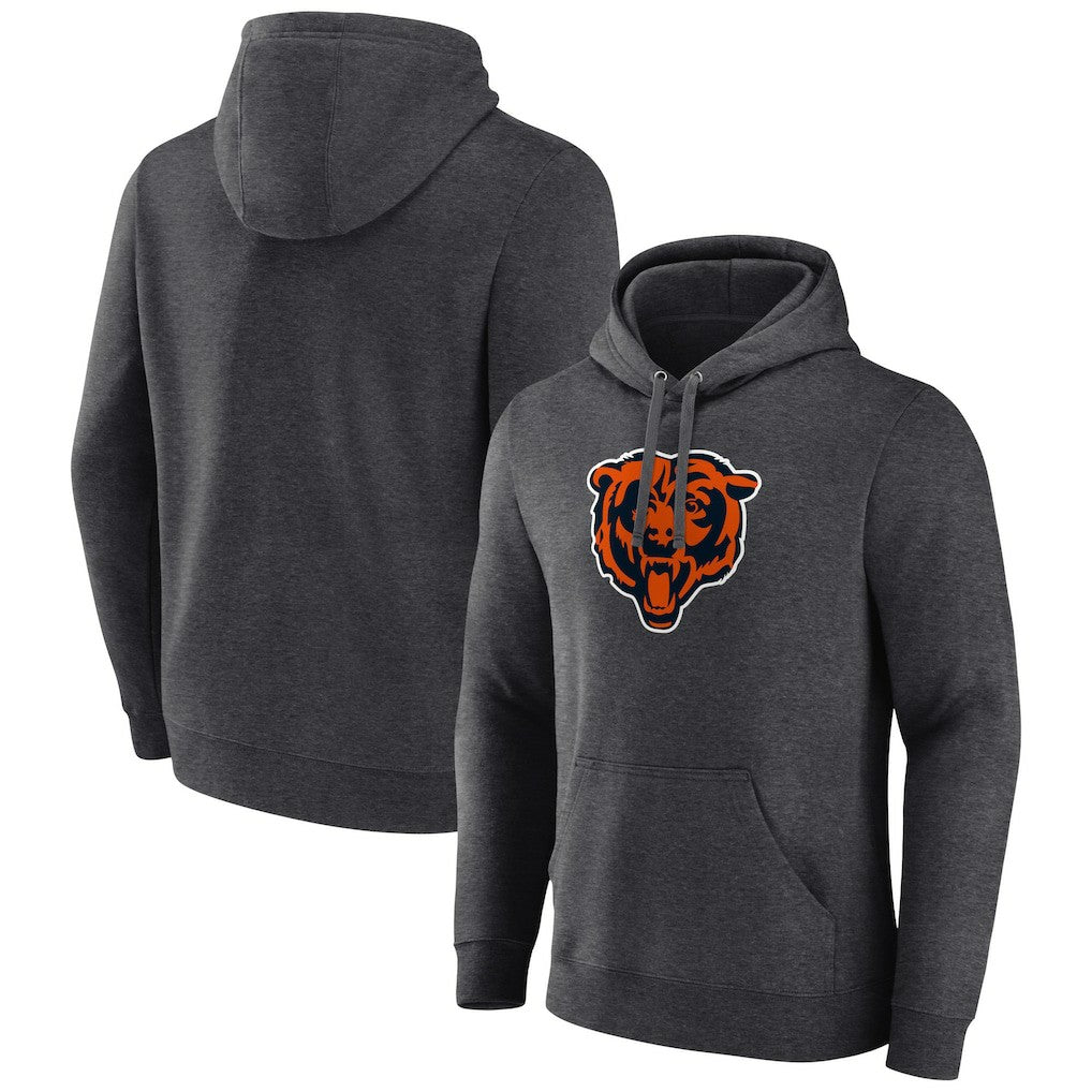 Chicago Bears Primary Team Logo Fitted Pullover Hoodie - Charcoal Hoodies