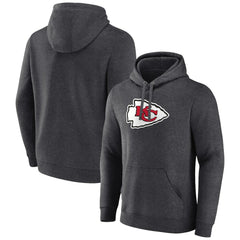 Kansas City Chiefs Primary Team Logo Fitted Pullover Hoodie - Charcoal Hoodies