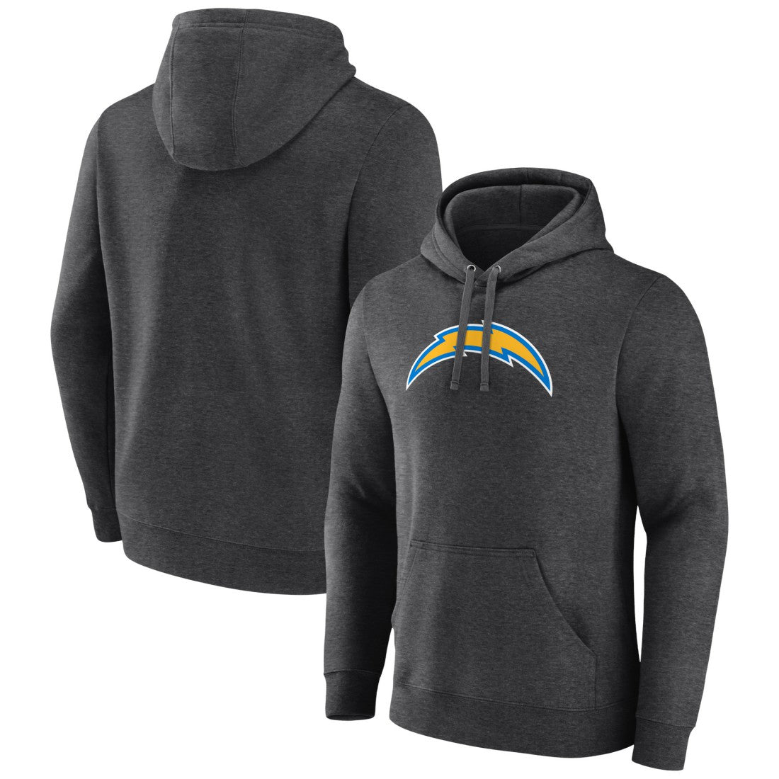 Los Angeles Chargers Primary Team Logo Fitted Pullover Hoodie - Charcoal Hoodies