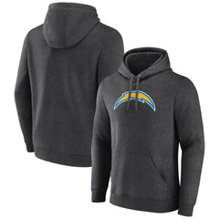 Los Angeles Chargers Primary Team Logo Fitted Pullover Hoodie - Charcoal Hoodies