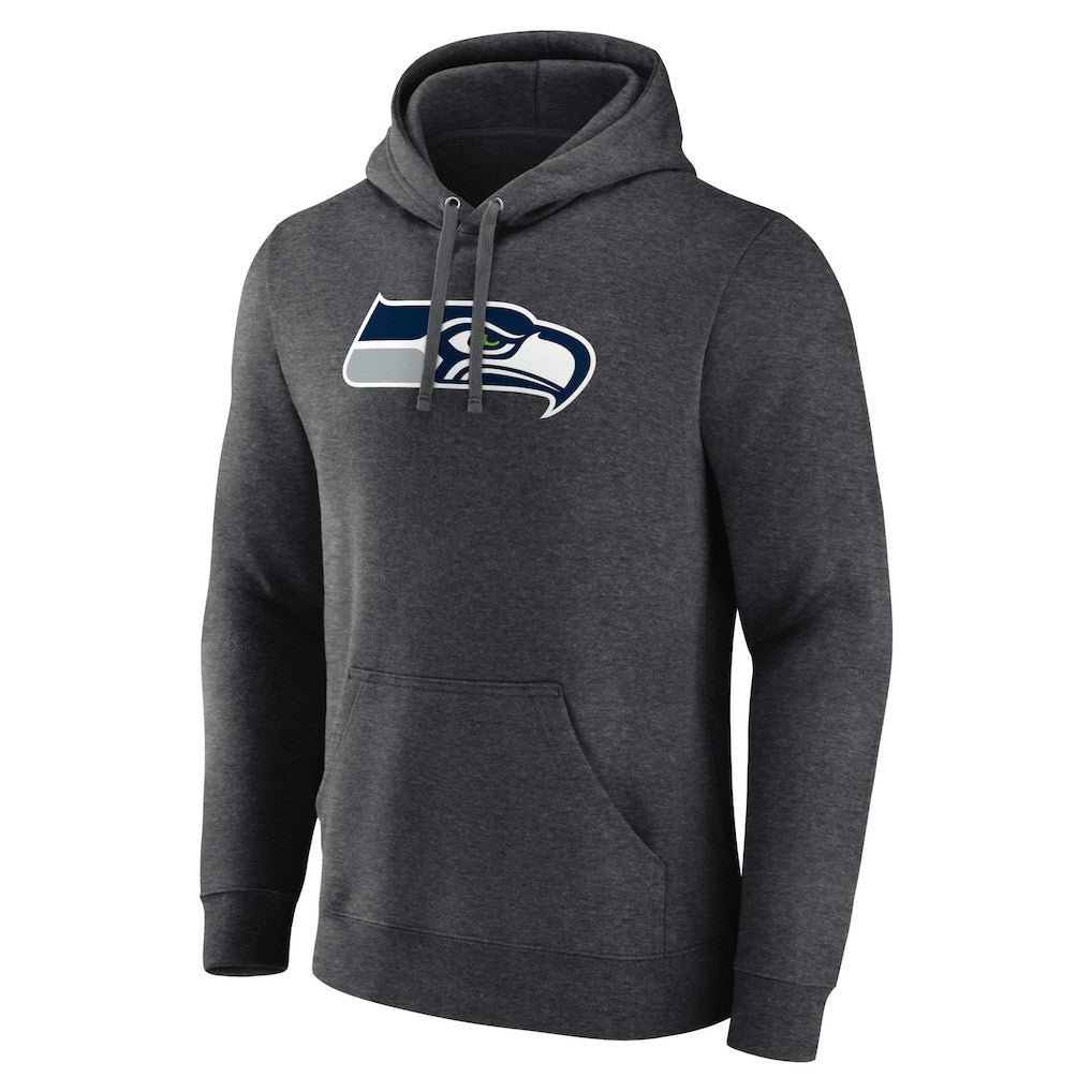 Seattle Seahawks Primary Team Logo Fitted Pullover Hoodie - Charcoal Hoodies