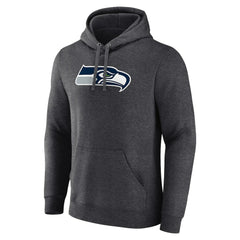 Seattle Seahawks Primary Team Logo Fitted Pullover Hoodie - Charcoal Hoodies