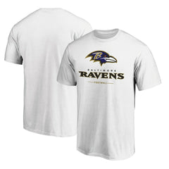 Baltimore Ravens Logo Team Lockup T-Shirt - White T-shirts