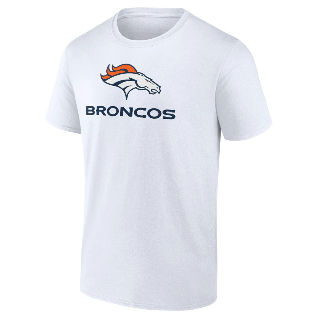 Denver Broncos Logo Team Lockup T-Shirt - White T-shirts
